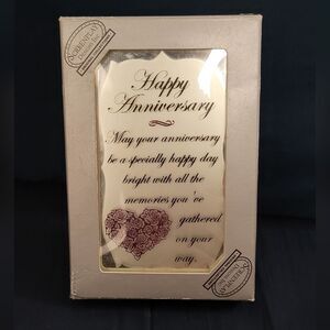 Screenplay Happy Anniversary metal glass 4x6 plaque frame